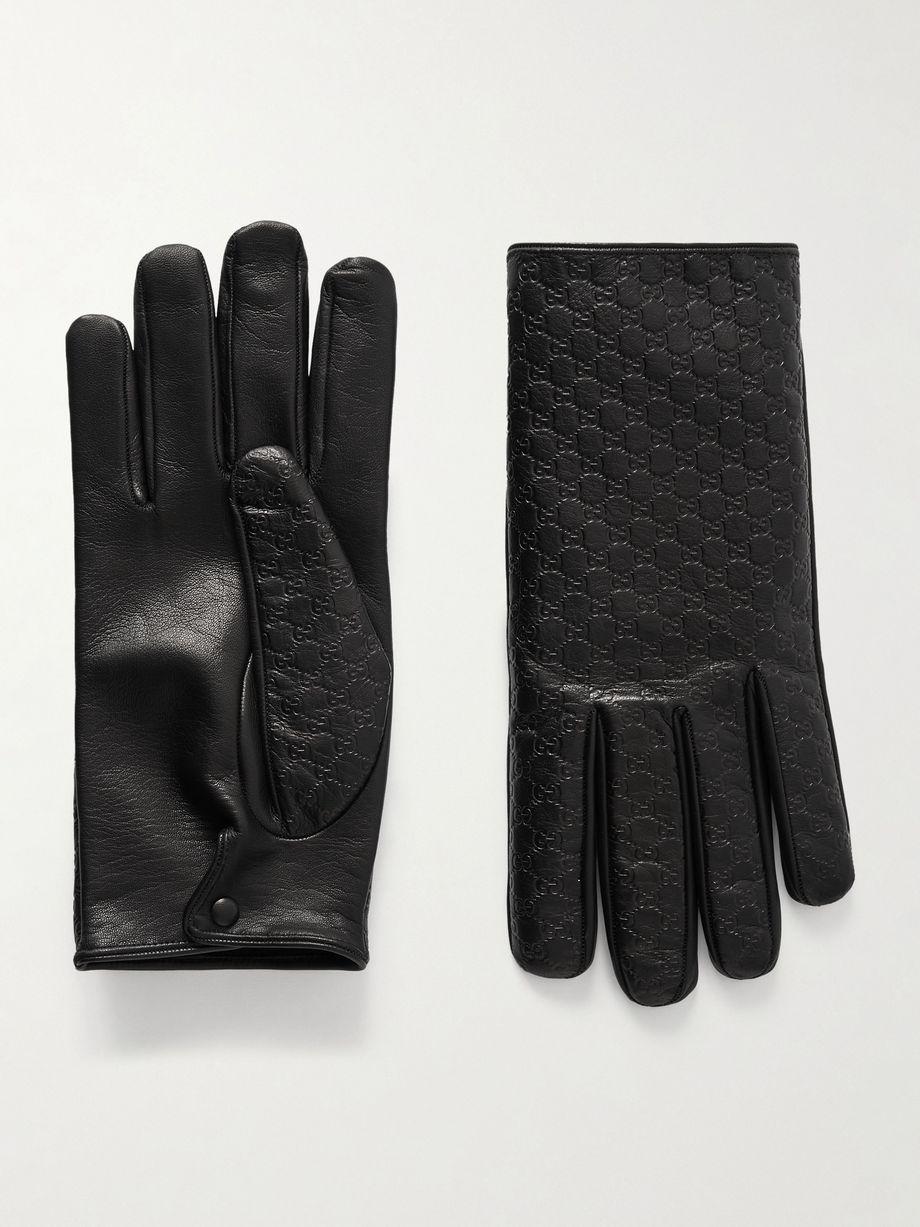 Logo-Embossed Leather Gloves by GUCCI
