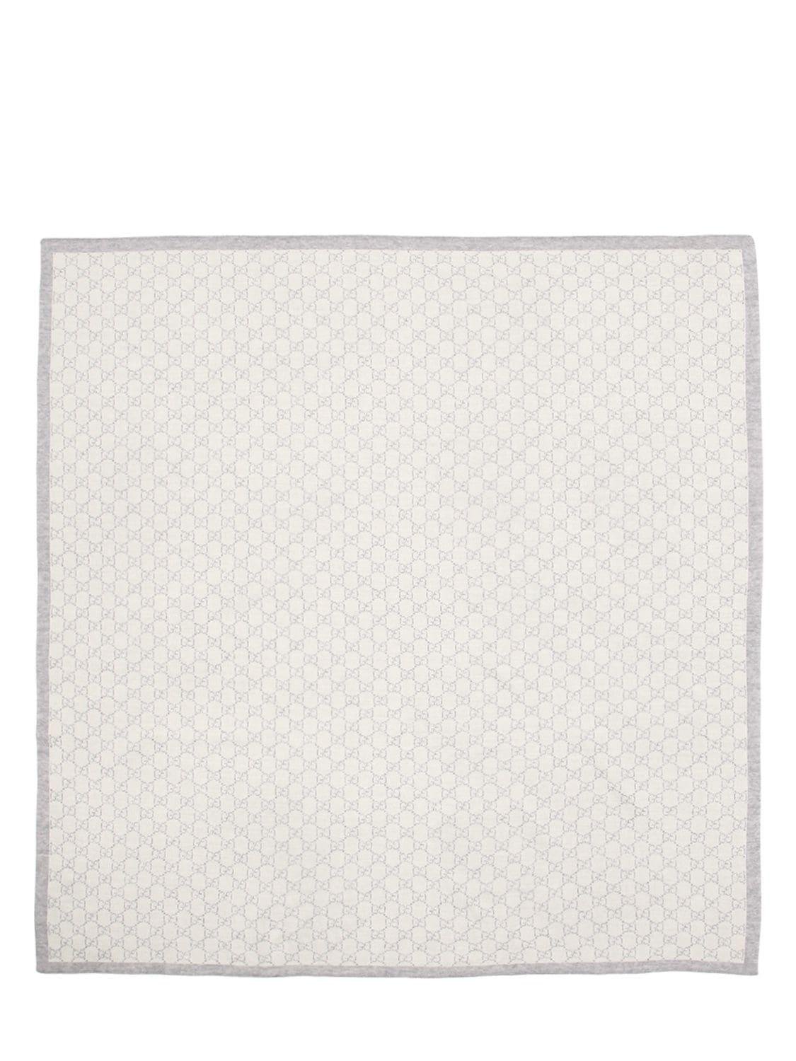 Logo Jacquard Wool Blanket by GUCCI
