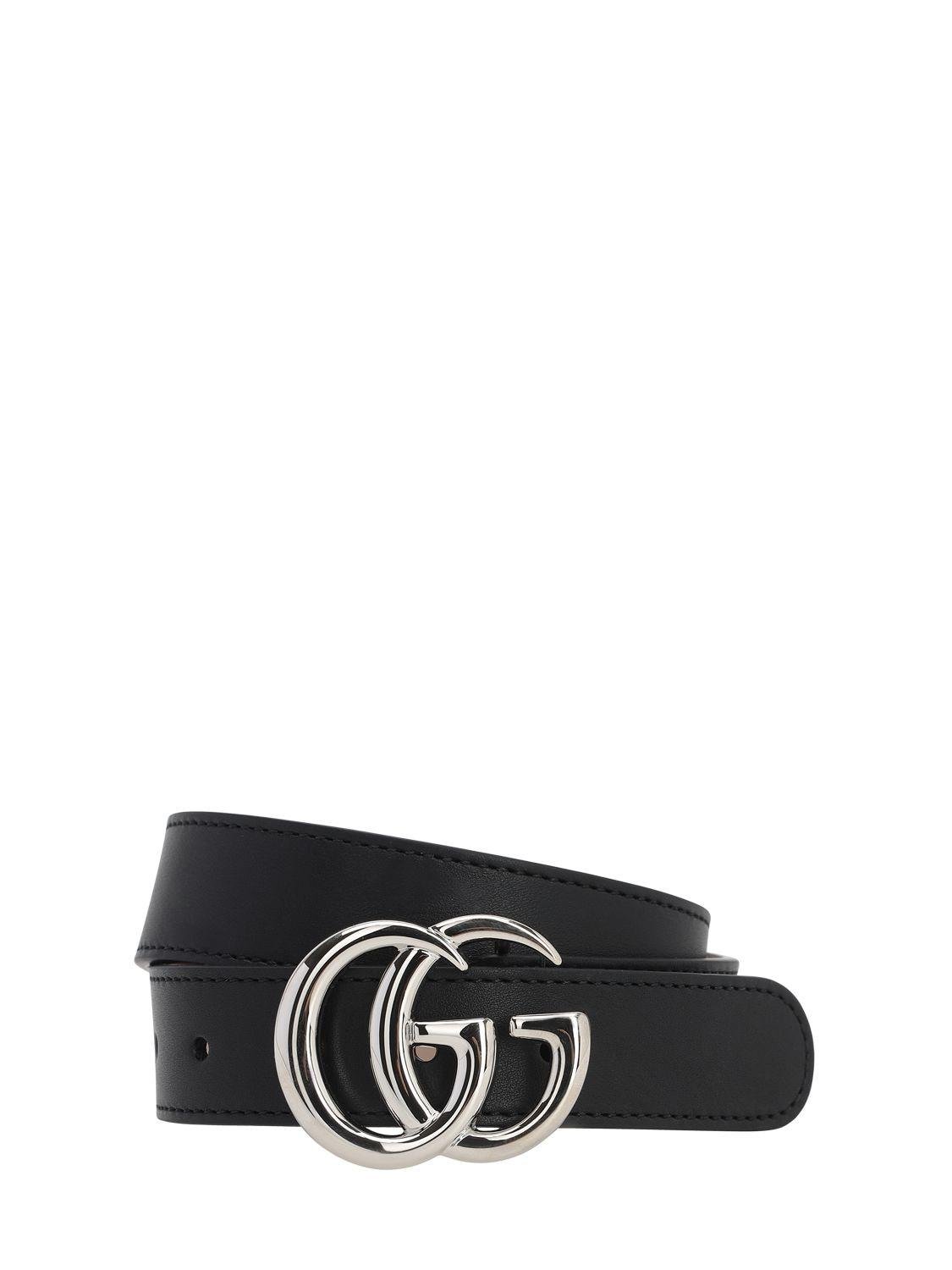 Logo Leather Belt by GUCCI