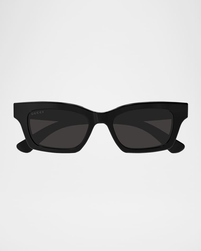 Logo Rectangular Cat-Eye Sunglasses by GUCCI