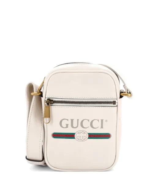 Logo Zip Messenger Bag Printed Leather Mini crossbody bag by GUCCI 