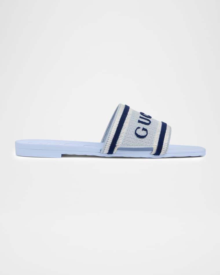 Luna Logo Jacquard Slide Sandals by GUCCI