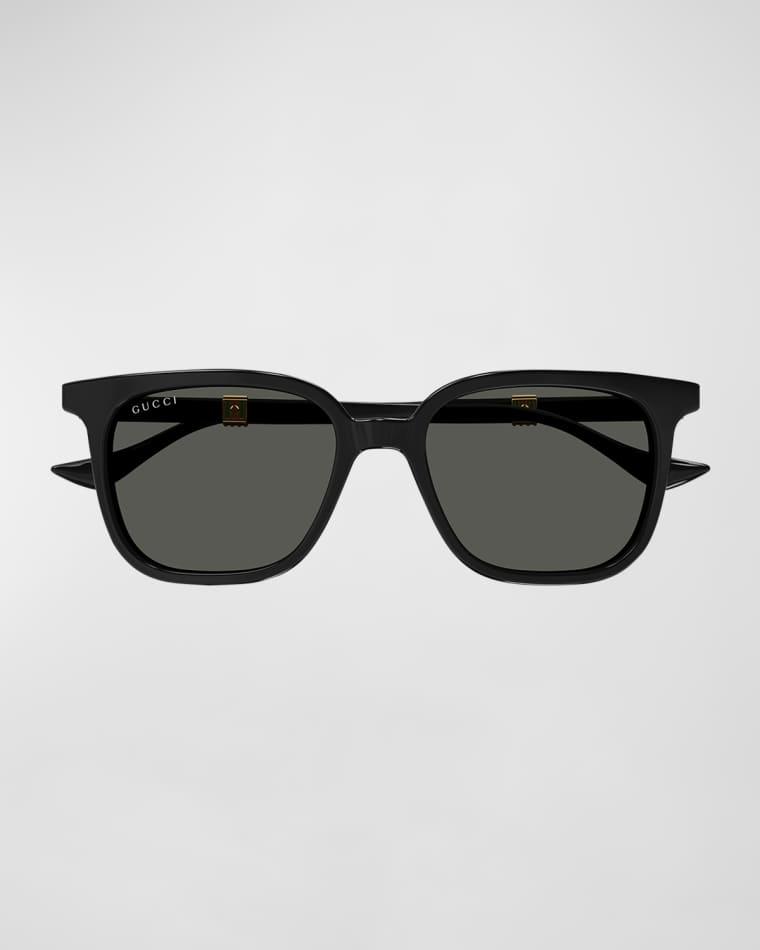 Men's Acetate Rectangle Sunglasses by GUCCI