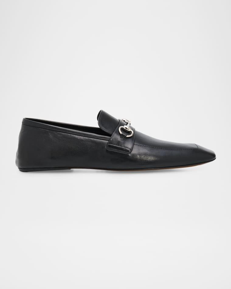 Men's Edgar Leather Bit Loafers with Foldable Heel by GUCCI