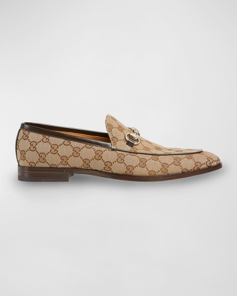 Men's GG Canvas Bit Loafers by GUCCI