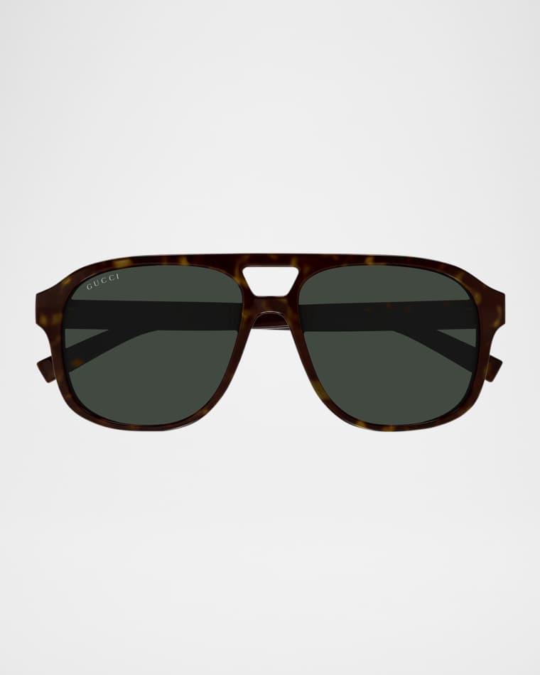 Men's GG1856SM Plastic Aviator Sunglasses by GUCCI