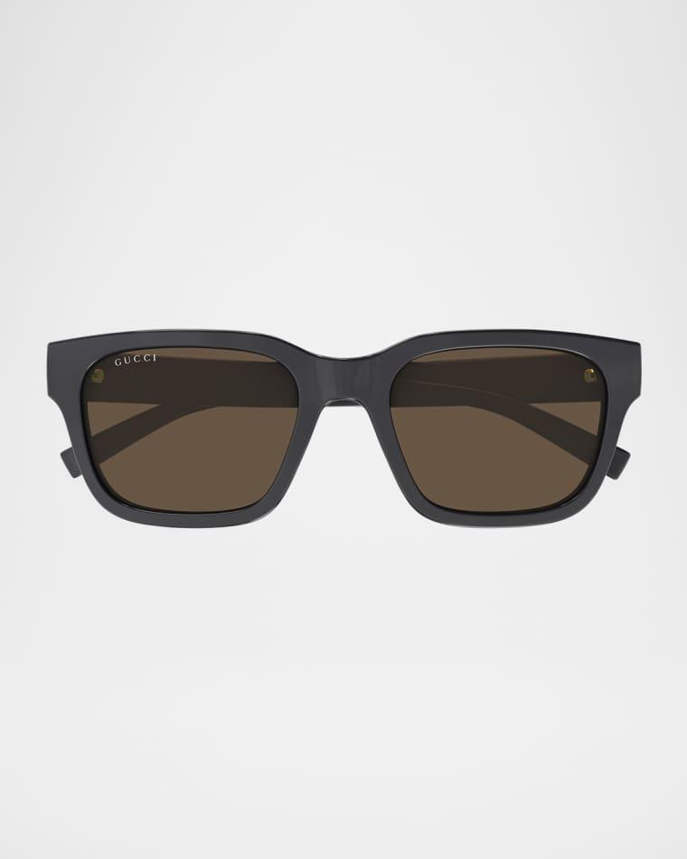 Men's GG1857SM Plastic Square Sunglasses by GUCCI