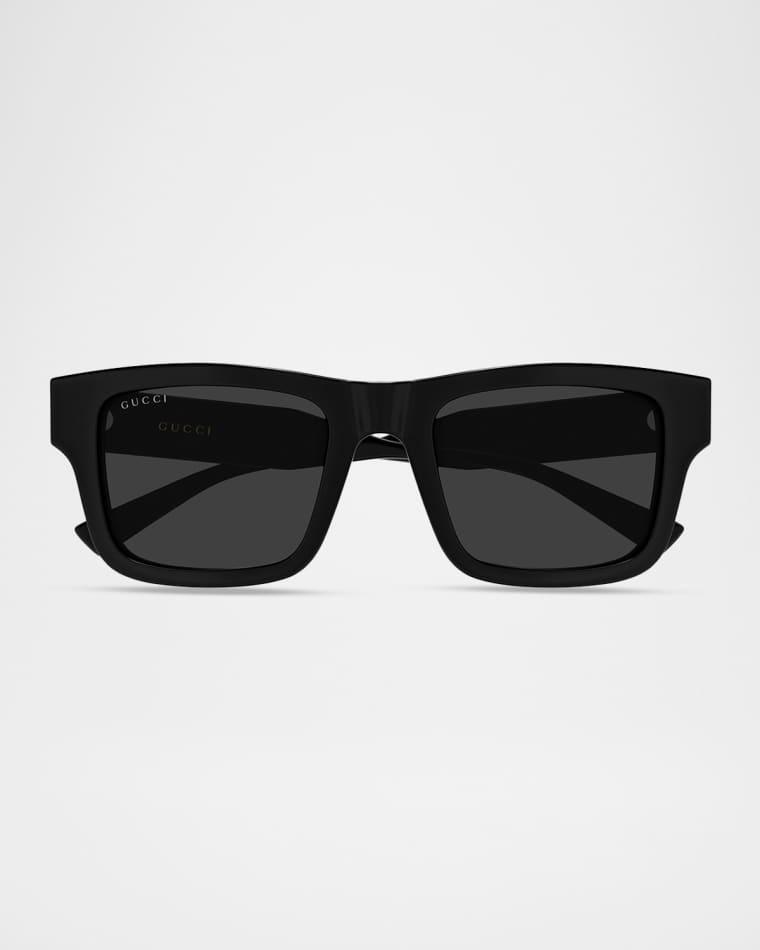 Men's GG2072SA-001 Acetate Rectangle Sunglasses by GUCCI