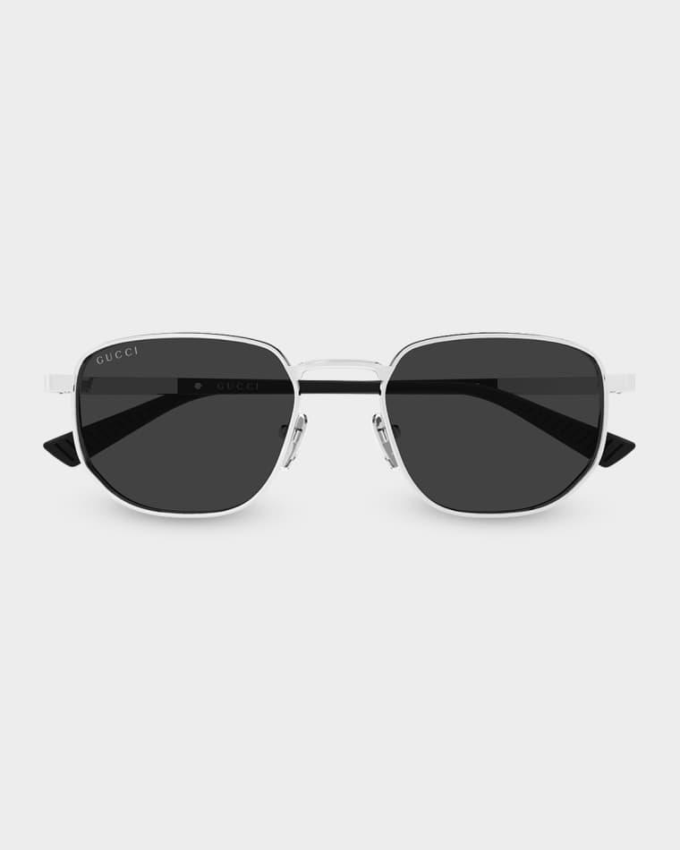 Men's GG2093S-001 Metal and Acetate Square Sunglasses by GUCCI