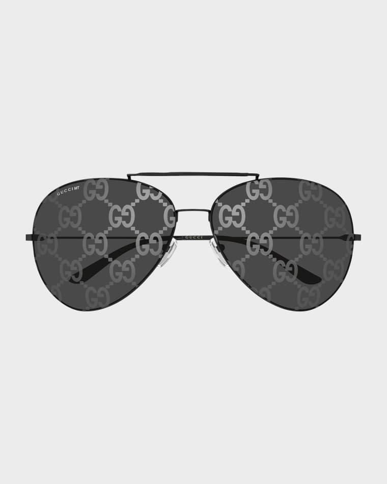 Men's GG2172S-002 Metal Pilot Sunglasses by GUCCI