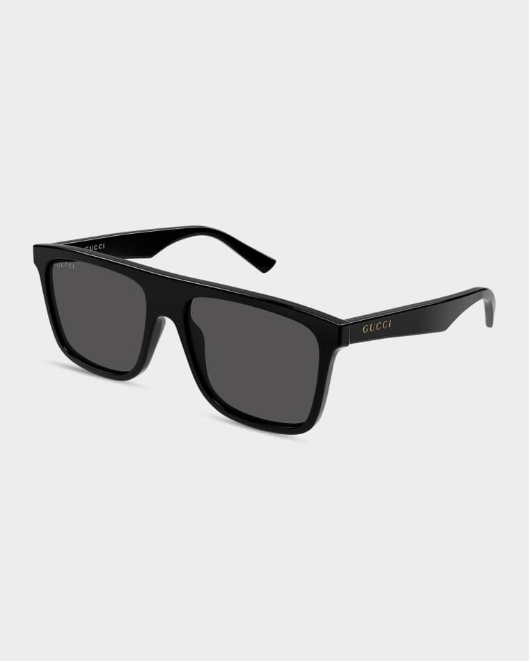 Men's GG2182S-001 Acetate Rectangle Sunglasses by GUCCI