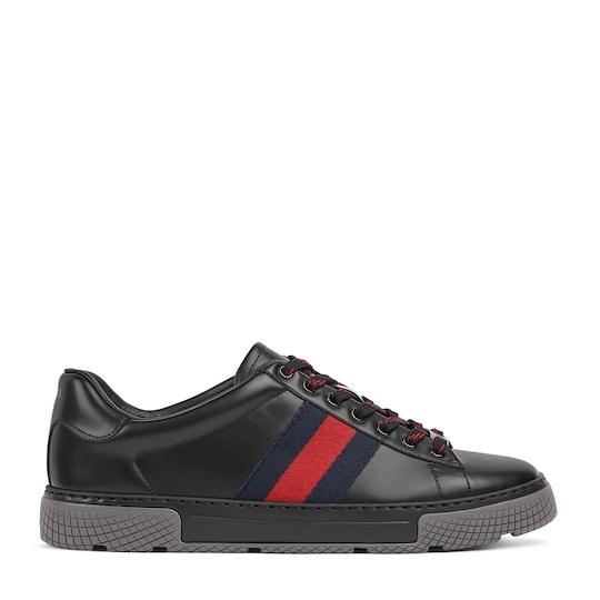Men's Gucci Ace sneaker with Web by GUCCI