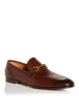 Men's Jordaan Leather Apron Toe Loafers by GUCCI
