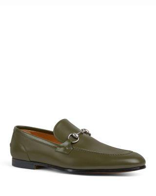 Men's Jordaan Leather Apron Toe Loafers by GUCCI