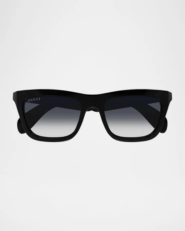 Men's Mods 53mm Square Plastic Sunglasses by GUCCI