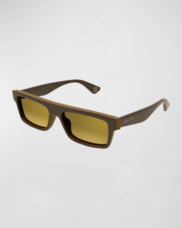 Men's Plastic Rectangle Sunglasses by GUCCI