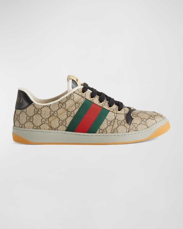 Men's Screener GG Canvas Low-Top Sneakers by GUCCI
