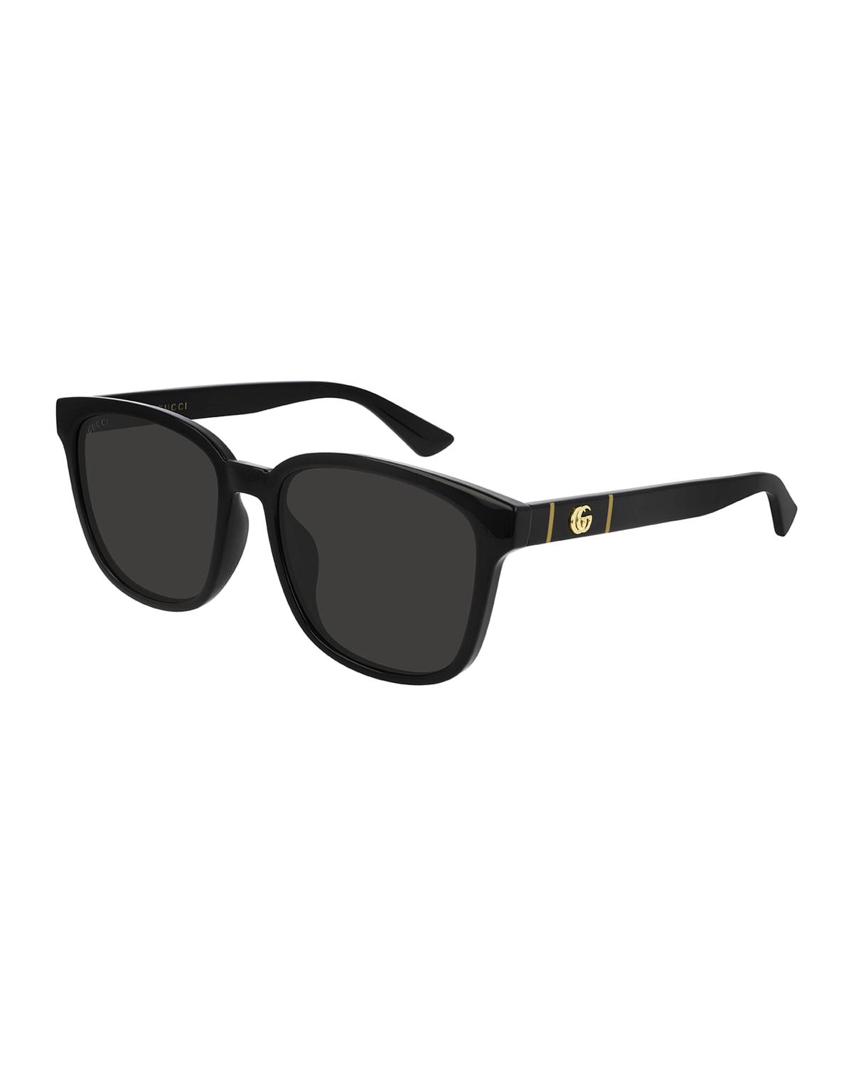 Men's Square Solid Injection Sunglasses by GUCCI