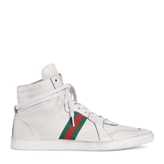 Men's Stretch high-top sneaker by GUCCI