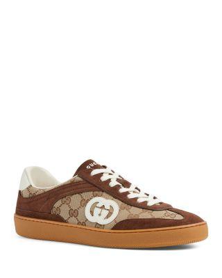Men's Suede Interlocking G Logo Sneaker by GUCCI