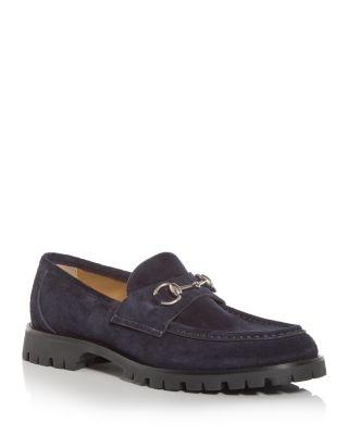 Men's Sylke Suede Horsebit Loafers by GUCCI