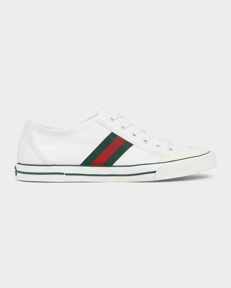 Men's Tennis 1977 Canvas Low-Top Sneakers by GUCCI