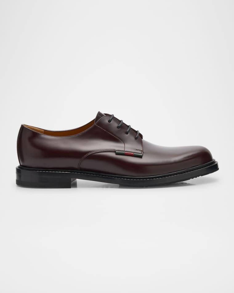 Men's William Leather Derby Shoes by GUCCI