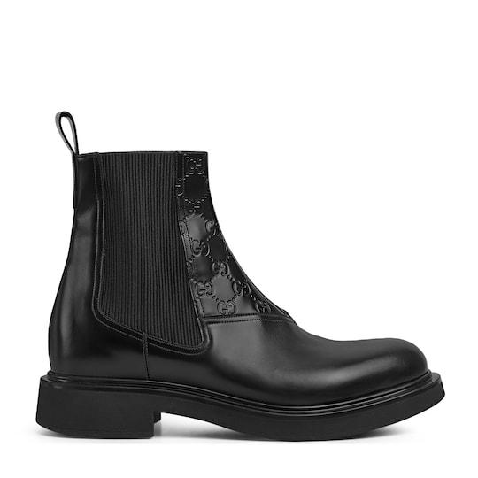 Men's ankle boot with GG detail by GUCCI
