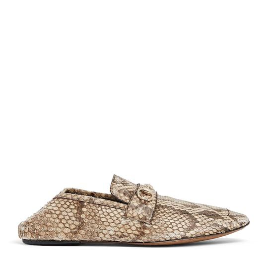 Men's python loafer with Horsebit by GUCCI