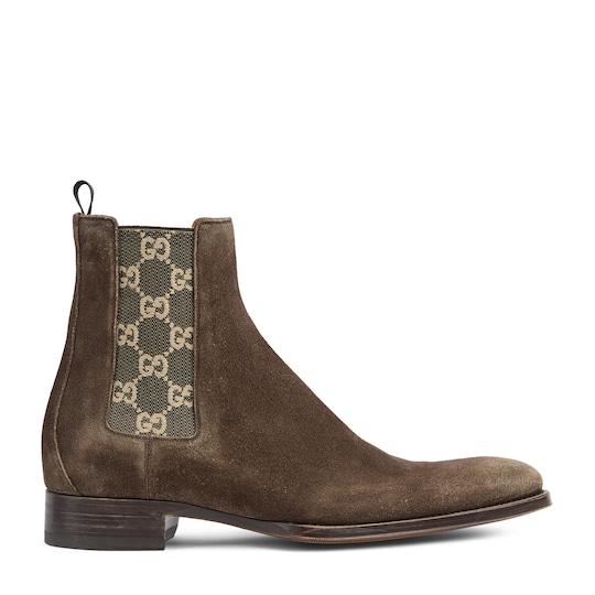 Men's worn-out effect ankle boot by GUCCI