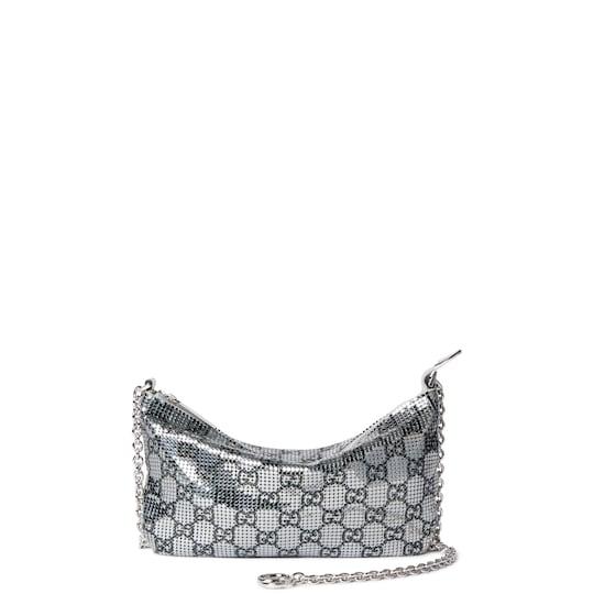 Metallic evening bag with charm by GUCCI