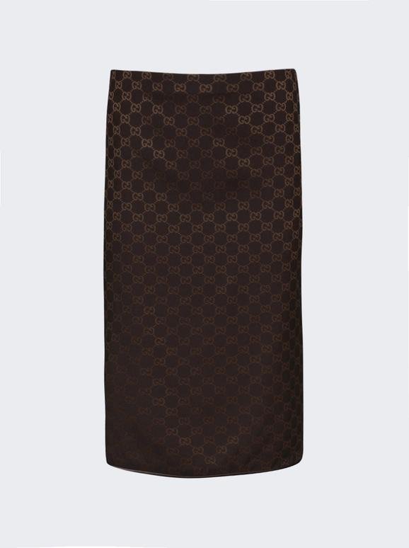 Midi Skirt Dark Brown And Camel  | The Webster by GUCCI