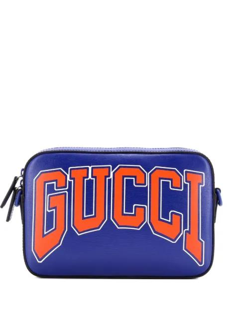NY Dragons Camera Crossbody Bag Printed Leather Small shoulder bag by GUCCI 