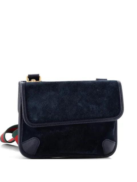 Neo Vintage Flap Messenger Suede Small crossbody bag by GUCCI 