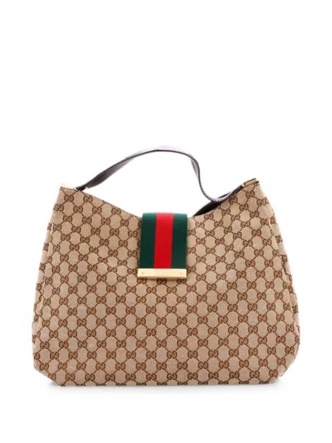 New Ladies Web GG Canvas Large hobo bag by GUCCI 
