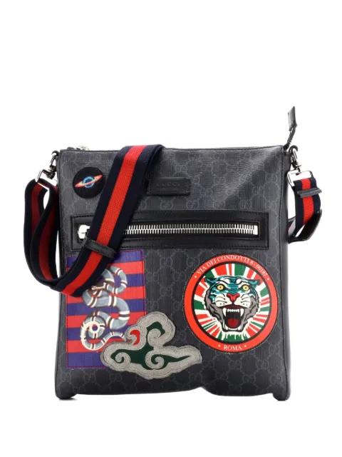 Night Courrier Zip Messenger GG Coated Canvas with Applique Small crossbody bag by GUCCI 