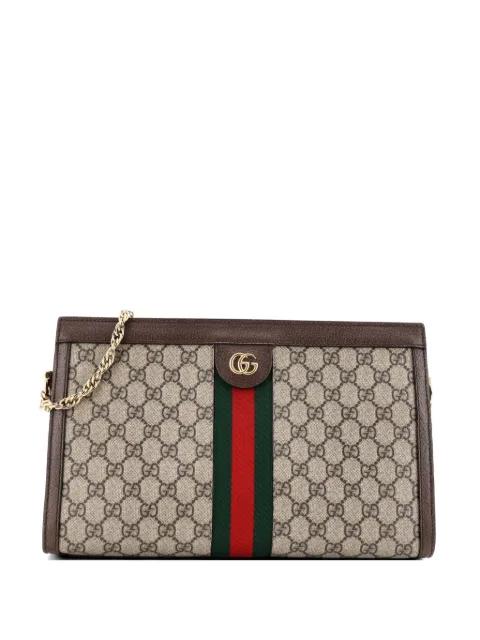 Ophidia Chain GG Coated Canvas Medium shoulder bag by GUCCI 