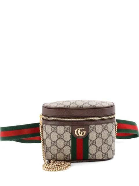Ophidia Chain GG Coated Canvas Small belt bag by GUCCI 