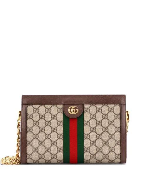 Ophidia Chain Shoulder Bag GG Coated Canvas Small crossbody bag by GUCCI 