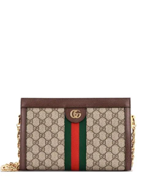 Ophidia Chain Shoulder Bag GG Coated Canvas Small crossbody bag by GUCCI 