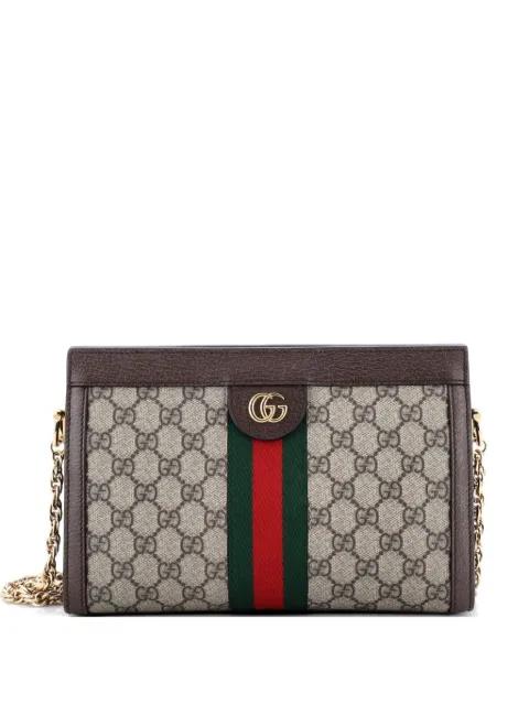 Ophidia Chain Shoulder Bag GG Coated Canvas Small crossbody bag by GUCCI 