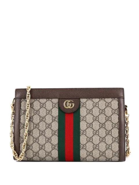Ophidia Chain Shoulder Bag GG Coated Canvas Small crossbody bag by GUCCI 