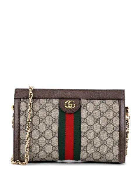 Ophidia Chain Shoulder Bag GG Coated Canvas Small crossbody bag by GUCCI 