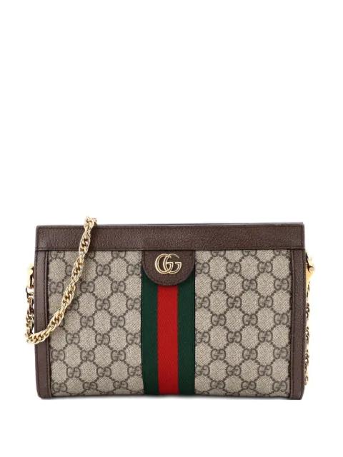 Ophidia Chain Shoulder Bag GG Coated Canvas Small crossbody bag by GUCCI 