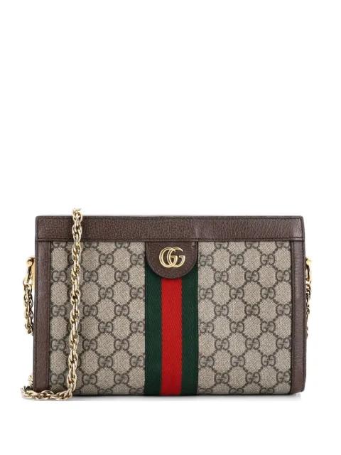 Ophidia Chain Shoulder Bag GG Coated Canvas Small crossbody bag by GUCCI 