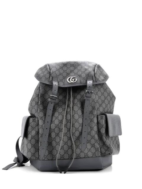 Ophidia Flap GG Coated Canvas Medium backpack by GUCCI 