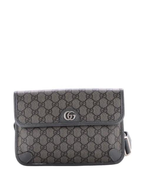Ophidia Flap GG Coated Canvas with Leather belt bag by GUCCI 