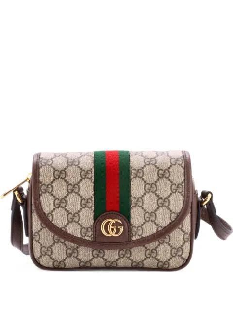 Ophidia Flap Shoulder Bag GG Coated Canvas Mini crossbody bag by GUCCI 
