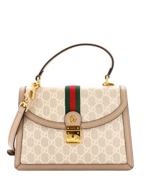 Ophidia Flap Top Handle Bag GG Coated Canvas Small satchel by GUCCI 
