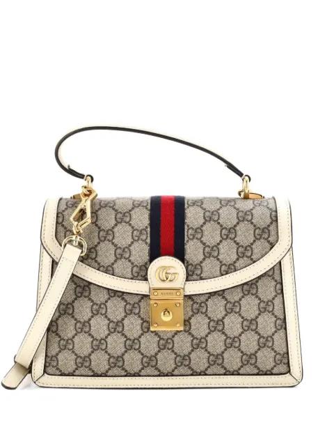 Ophidia Flap Top Handle Bag GG Coated Canvas Small satchel by GUCCI 